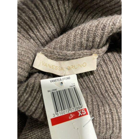 Vanessa Bruno Oversized Ballerine Wool Yack Brown Sweater Sz XS MSRP $570 - Picture 4 of 5